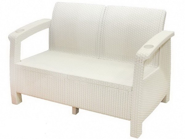 Двухместный диван Yalta Sofa Seаt белый купить в Кемерово
