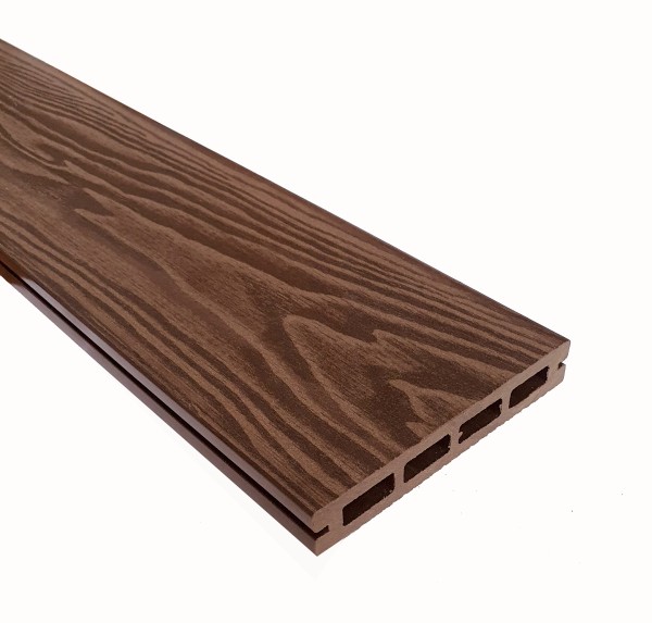 Террасная доска из ДПК Terrapol Смарт 3D Пустотелая с пазом Орех Милано купить в Кемерово