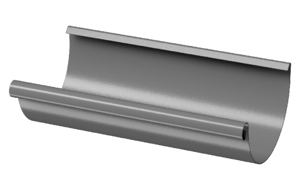 Желоб полукруглый D125 3 м Döcke STAL PREMIUM Графит, (RAL 7024) купить в Кемерово