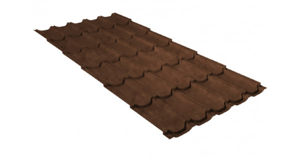 Металлочерепица квинта плюс GL 0,5 Safari Twincolor Brown купить в Кемерово