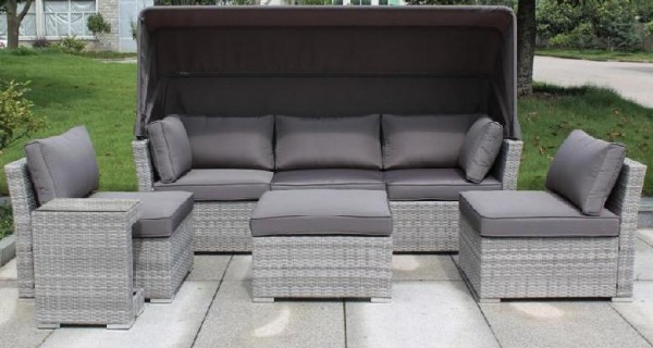 Диван-Трансформер AFINA плетеный из иск. ротанга AFM-320G Grey купить в Кемерово