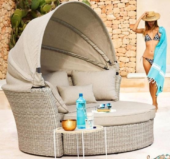 Диван-Трансформер AFINA плетеный из иск. ротанга AFM-325 Beige купить в Кемерово