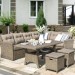 Комплект мебели AFINA плетеной из иск. ротанга AFM-307B Beige купить в Кемерово
