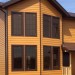 Фиброцементный сайдинг Latonit Красное дерево (RAL 8001/8008) купить в Кемерово