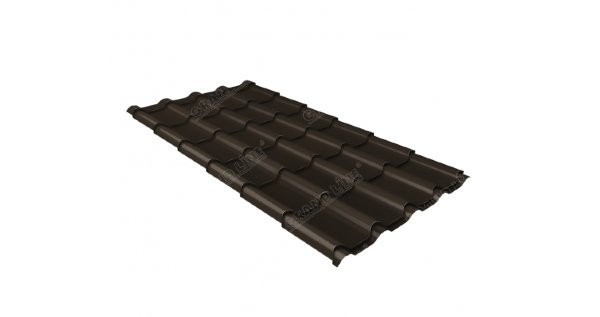 Металлочерепица камея GL 0,5 GreenCoat Pural matt RR 32 темно-коричневый (RAL 8019 серо-коричневый) купить в Кемерово