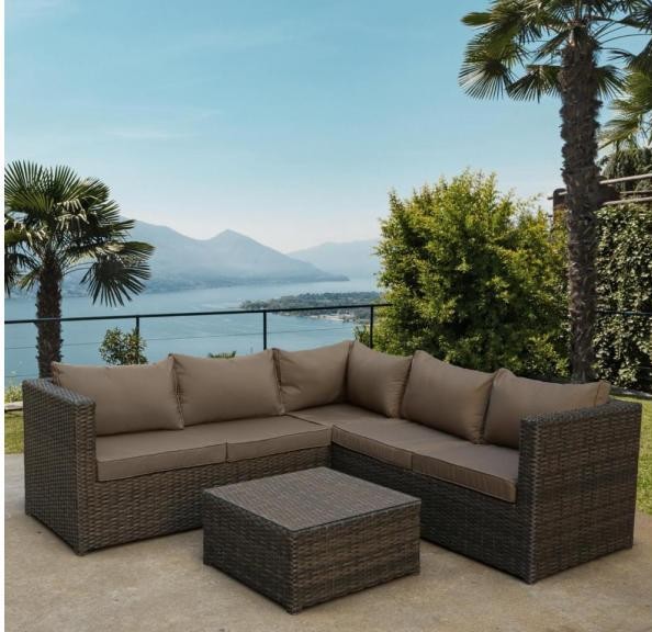 Комплект мебели AFINA плетеной из иск. ротанга YR825A Brown/Beige купить в Кемерово
