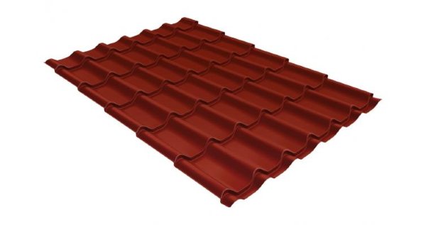 Металлочерепица классик 0,5 Satin RAL 3009 оксидно-красный купить в Кемерово
