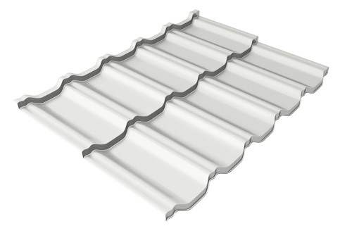 Металлочерепица модульная Квинта Uno Grand Line c 3D резом 0,5 Satin RAL 9003 сигнальный белый купить в Кемерово
