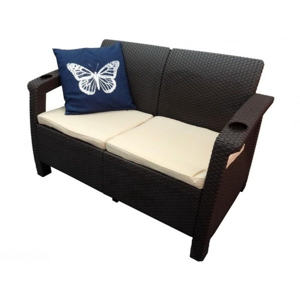 Двухместный диван Yalta Sofa Seаt венге купить в Кемерово