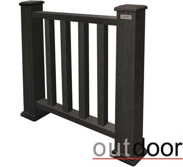 Ограждение из ДПК Outdoor Классик 3D STORM чёрный купить в Кемерово