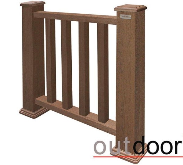 Ограждение из ДПК Outdoor Классик 3D STORM коричневый микс купить в Кемерово
