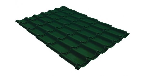 Металлочерепица классик 0,5 Satin RAL 6005 зеленый мох купить в Кемерово