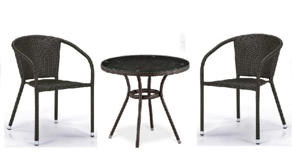 Комплект плетеной мебели AFINA из иск. ротанга Асоль-7 T282ANT/Y137C-W53 Brown 2Pcs купить в Кемерово