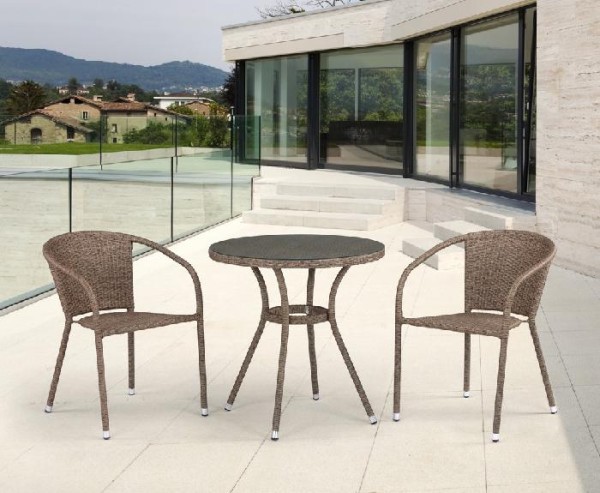 Комплект плетеной мебели AFINA из иск. ротанга T282ANT/Y137C-W56 Light Brown 2Pcs купить в Кемерово