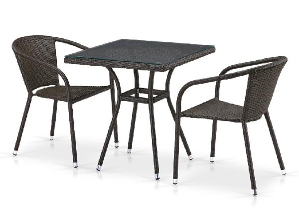 Комплект плетеной мебели AFINA из иск. ротанга T282BNT/Y137C-W53 Brown 2Pcs купить в Кемерово
