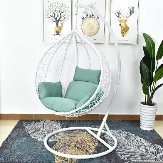 Кресло Подвесное из искусственного ротанга AFM-168A-L White/Green купить в Кемерово