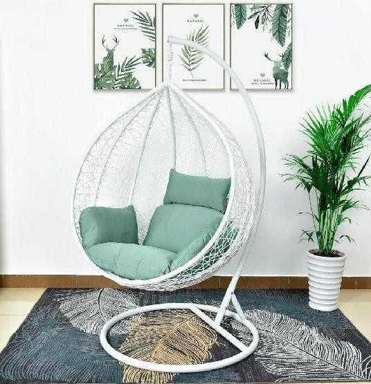 Кресло Подвесное из искусственного ротанга AFM-168A-XL White/Green купить в Кемерово
