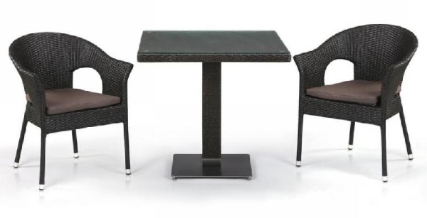 Комплект плетеной мебели AFINA из иск. ротанга T605SWT/Y79A-W53 Brown 2Pcs купить в Кемерово