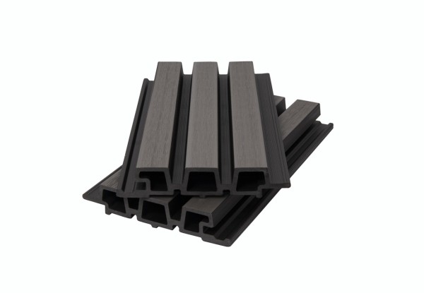 Фасадная панель брусковая двухцветная co-extrusion, grey dark купить в Кемерово