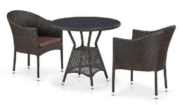 Комплект плетеной мебели AFINA из иск. ротанга T707ANS/Y350-W53 Brown 2Pcs купить в Кемерово