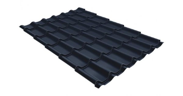 Металлочерепица классик 0,5 Satin RAL 7024 мокрый асфальт купить в Кемерово