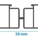 Лага алюминиевая KRONEX 50x25x3000 мм несущая купить в Кемерово