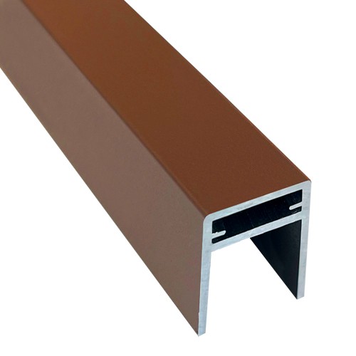 П-профиль Алюминиевый EasyDecking 35x25 Коричневый купить в Кемерово