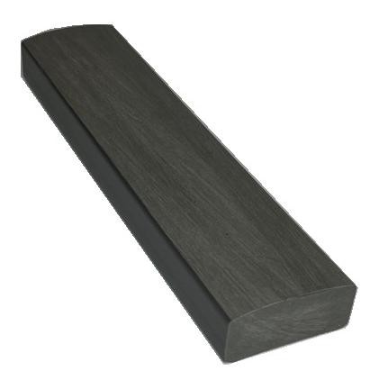 Лавочный брус Ecodecking Некст полнотелый брашированный 70х35 графит купить в Кемерово