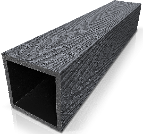 Столб ДПК 3D GardenParkett фактура дерева Графит купить в Кемерово