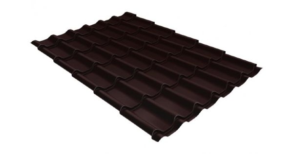 Металлочерепица классик 0,5 Satin RAL 8017 шоколад купить в Кемерово