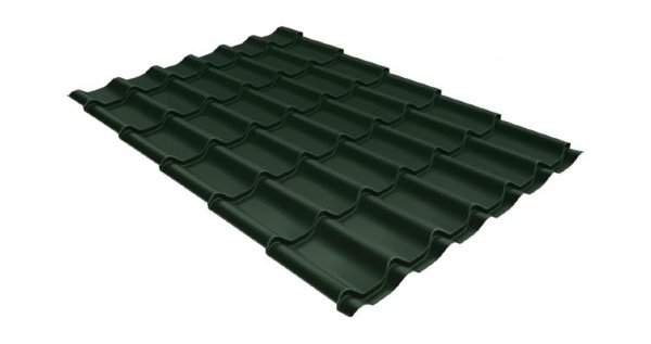 Металлочерепица классик 0,5 Satin RR 11 темно-зеленый купить в Кемерово
